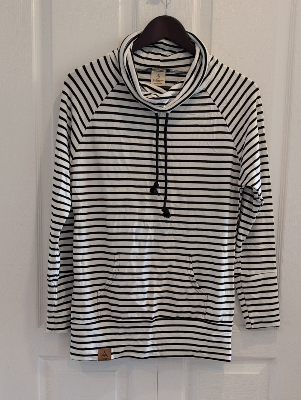 Buttercream Clothing Striped Cowl Sweatshirt